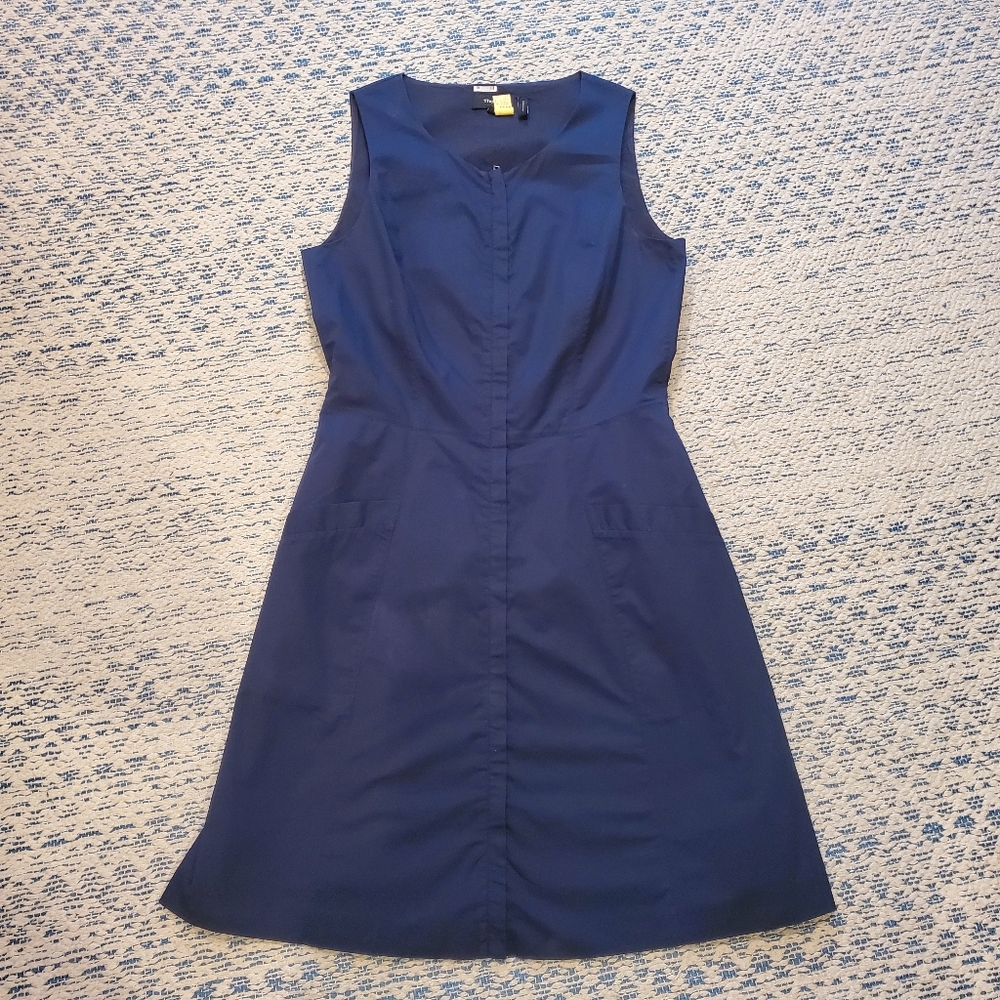 *SALE* Theory Navy Cotton Poplin Sleeveless Dress